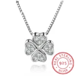 kf-H31acf3342ea1421292ba8a0c27c466d4T-925-Sterling-Silver-Jewelry-Love-Clover-Necklaces-Pendants-Rhinestones-Fashion-Choker-Maxi-Necklace-Women-Collares