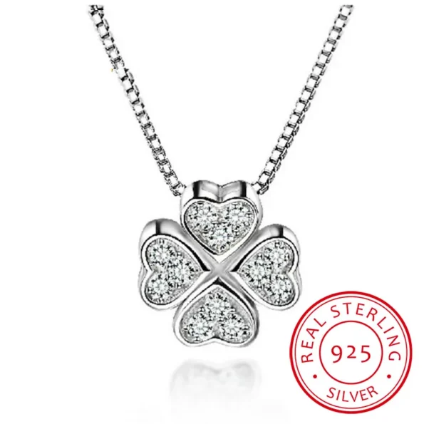 Sterling Silver Clover Necklace UK