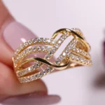 Dazzling Cross Ring with Cubic Zirconia