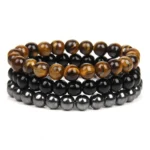 Unisex Natural Stone Bracelet Set - 8mm Beads | Jewelry Sale