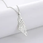 Palestine Map Necklace