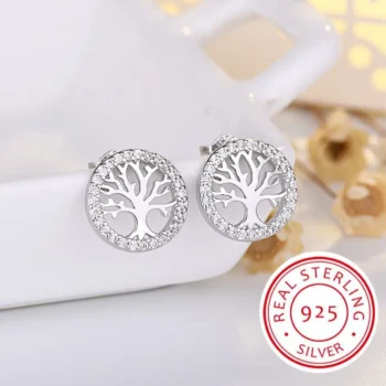 Tiny clear crystal CZ sterling silver stud earrings