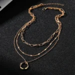 kf-S4e1e3c05b8ad4b47a34b38928809558eQ-IPARAM-Gold-Color-Multi-Layered-Chains-Necklace-for-Women-Girls-Circle-Pendant-Vintage-Necklaces-Fashion-Jewelry