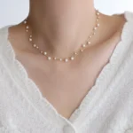 Waterproof Stainless Steel Pearl Chain Necklace - Collar Jewelry