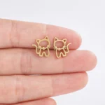 kf-S609cc92e05d24081bf0523192e574f62i-Fashion-Jewelry-Stainless-Steel-Cat-Earring-Studs-for-Women-Lightweight-and-Hypoallergenic-Three-Colors