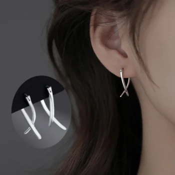 Unique Silver Geometric Earrings for Women